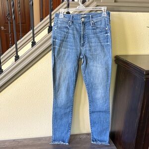 MOTHER Stunner Zip (fly) Ankle Step Fray Jeans in “Good Girls Do” Size 24